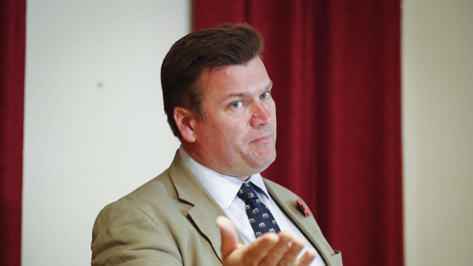 Storbritanniens minister for landets væbnede styrker, James Heappey, er flov og vred over forlydender om et sexorgie på en militærbase i engelske Colchester, siger han. (Arkivfoto). <i>Brian Inganga/Ritzau Scanpix</i>