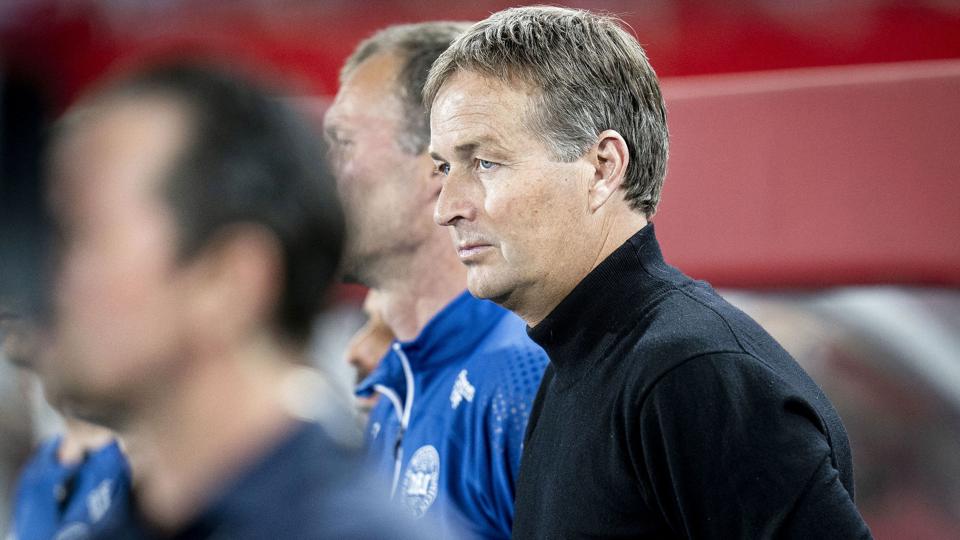 Kasper Hjulmand må se bort fra Kasper Dolberg og Christian Nørgaard til de kommende kampe mod Kroatien og Østrig. <i>Liselotte Sabroe/Ritzau Scanpix</i>