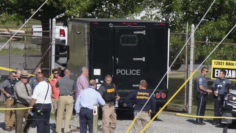 Både manden, der har skudt og dræbt tre, og ofrene for skyderiet på en fabrik i Smithsburg i Maryland var ansat på fabrikken. <i>Timothy Jacobsen/Ritzau Scanpix</i>