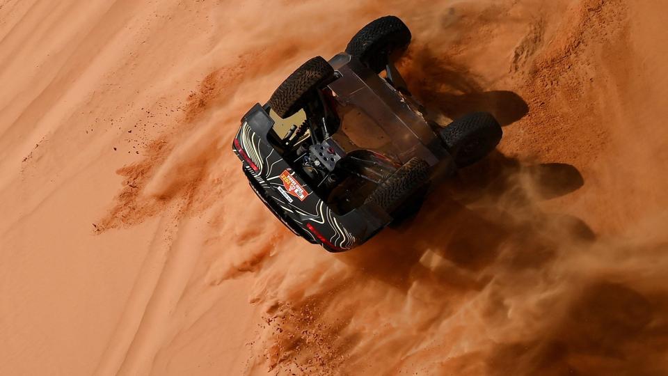 En strandbuggy er en mindre, åben bil med brede dæk designet til at køre på strande og i klitter. (Arkivfoto). <i>Franck Fife/Ritzau Scanpix</i>