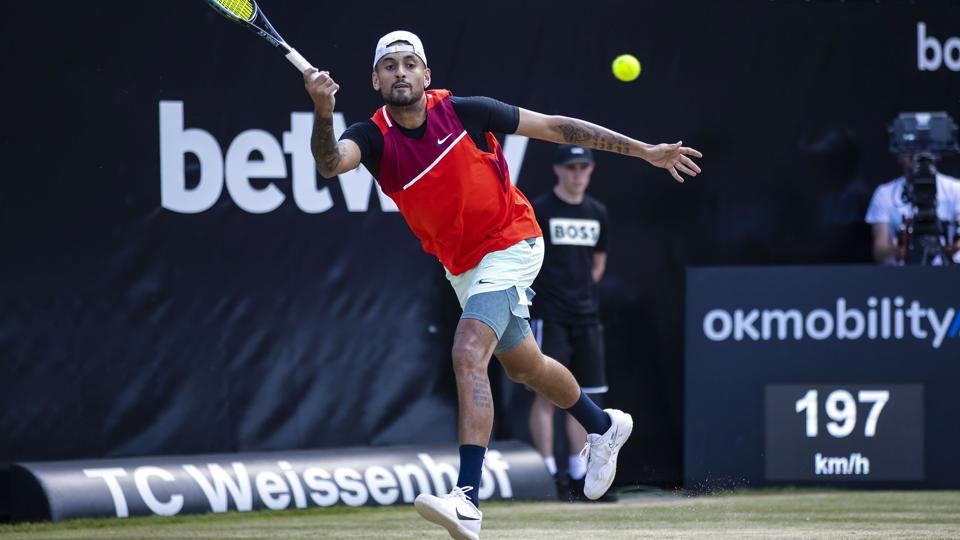 Nick Kyrgios røg ud af semifinalen mod Andy Murray efter en begivenhedsrig kamp. <i>Tom Weller/Ritzau Scanpix</i>