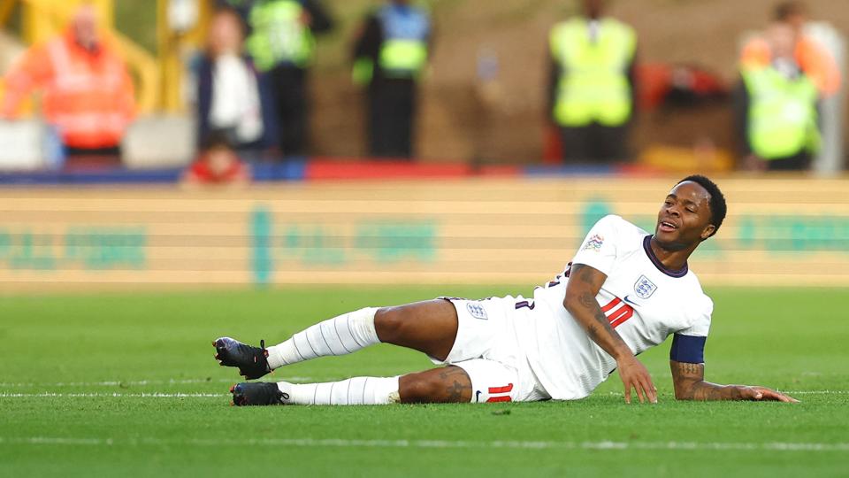 Raheem Sterling bar anførerbindet og brændte en kæmpe chance i Englands 0-0'er mod Italien. <i>Hannah McKay/Reuters</i>