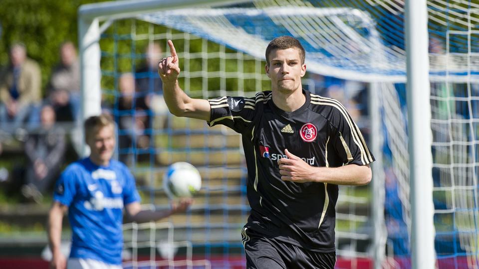 AaB's Nicklas Helenius fik en hovedrolle på et stærkt dansk U21-landshold, der smadrede Makedonien i Aalborg. (Foto: Søren Bidstrup/Scanpix 2012) <i>Scanpix Denmark</i>