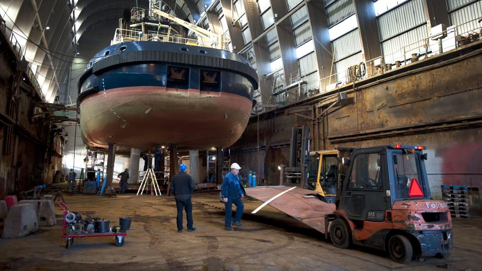 Wärtsila Flydedokken "Nordsø-katedralen". Foto: Hans Ravn <i>Hans Ravn</i>