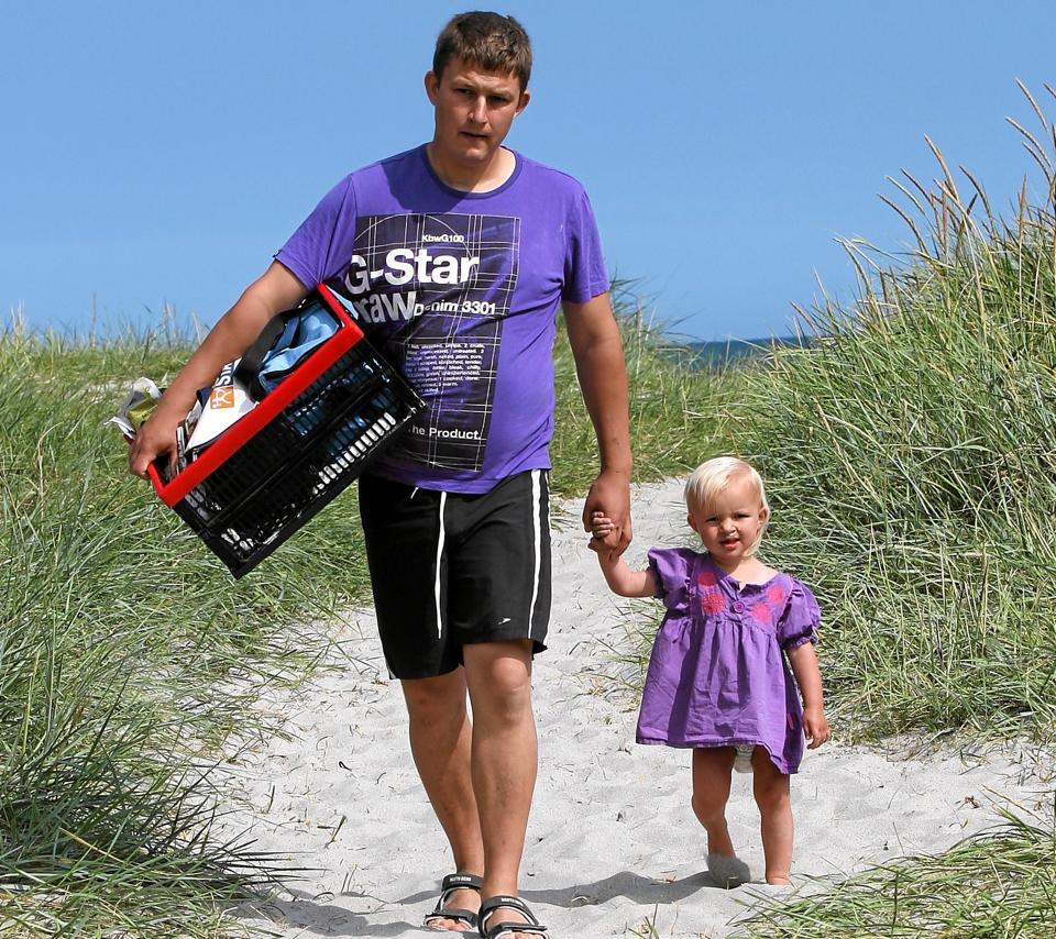 Det blå flag vejer atter over stranden ved Bisnap. Foto: Allan Mortensen <i>Allan Mortensen</i>