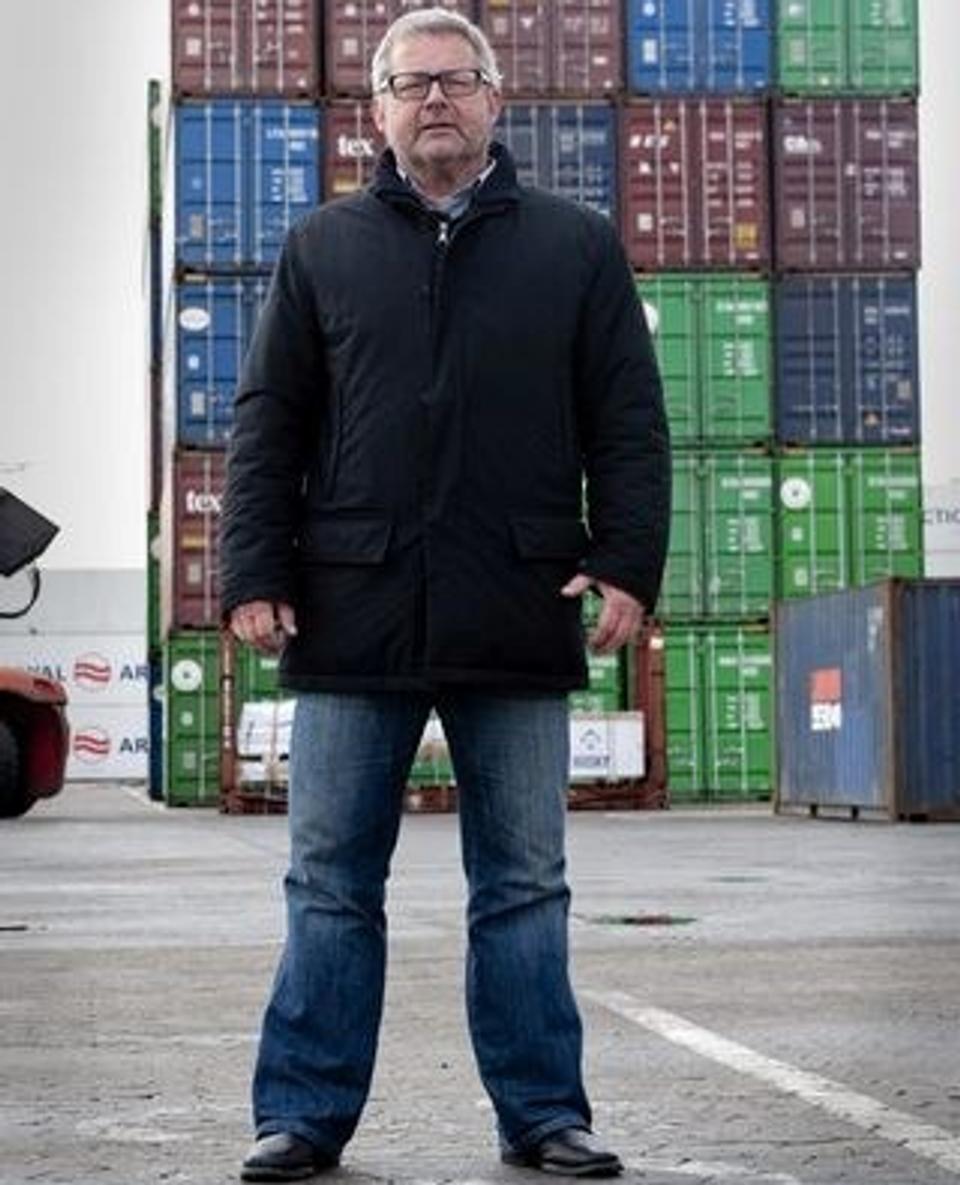 Marketingchef Ole Brøndum har et let job med at få nordjyske virksomheder til at benytte ruten Aalborg-Rotterdam. I uge 7 satte ruten rekord med 544 container-enheder. Foto: Johnny Jacobsen