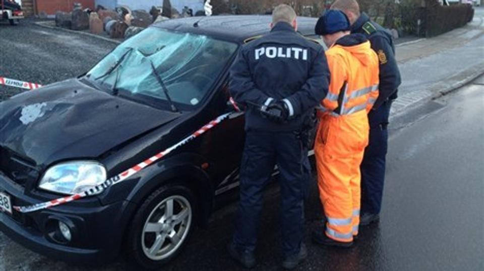 Den 19-årige havde lånt sin mors bil, der blev voldsomt beskadiget ved påkørslen af den 54-årige kvinde fra Aars. Foto: Jan Pedersen