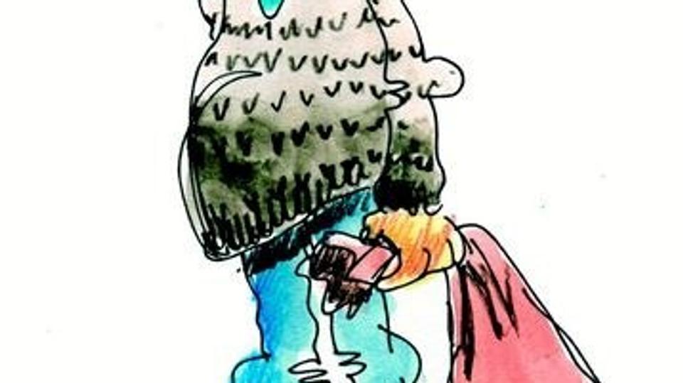 En tricktyv med et lidt specielt signalement menes at være på spil i både Mariagerfjord og Vesthimmerland. Tegning: Jens Schmidt