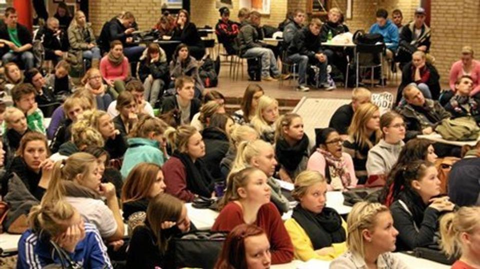 Det var de alvorlige miner, der prægede eleverne. Foto: Morten Severin
