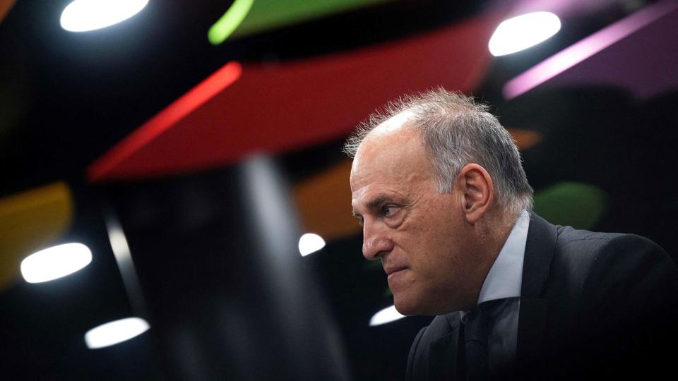 Javier Tebas og La Liga er ikke tilfredse med Kylian Mbappes forlængelse i PSG og Erling Haalands skifte til Manchester City. (Arkivfoto). <i>Pierre-Philippe Marcou/Ritzau Scanpix</i>