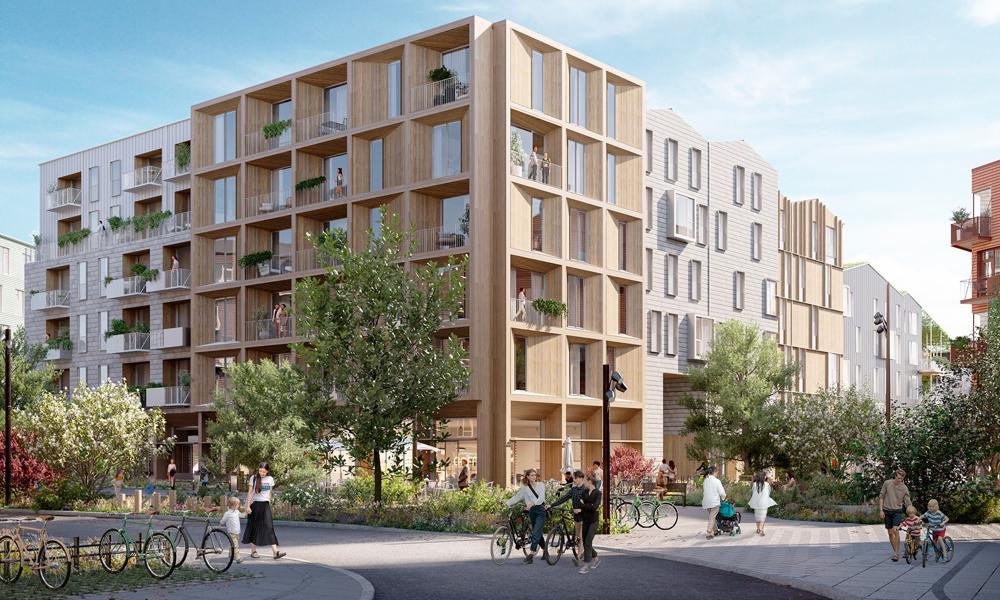 Scandi Byg er totalentreprenør på byggeriet i Fælledby, som er tegnet af ONV Arkitekter.