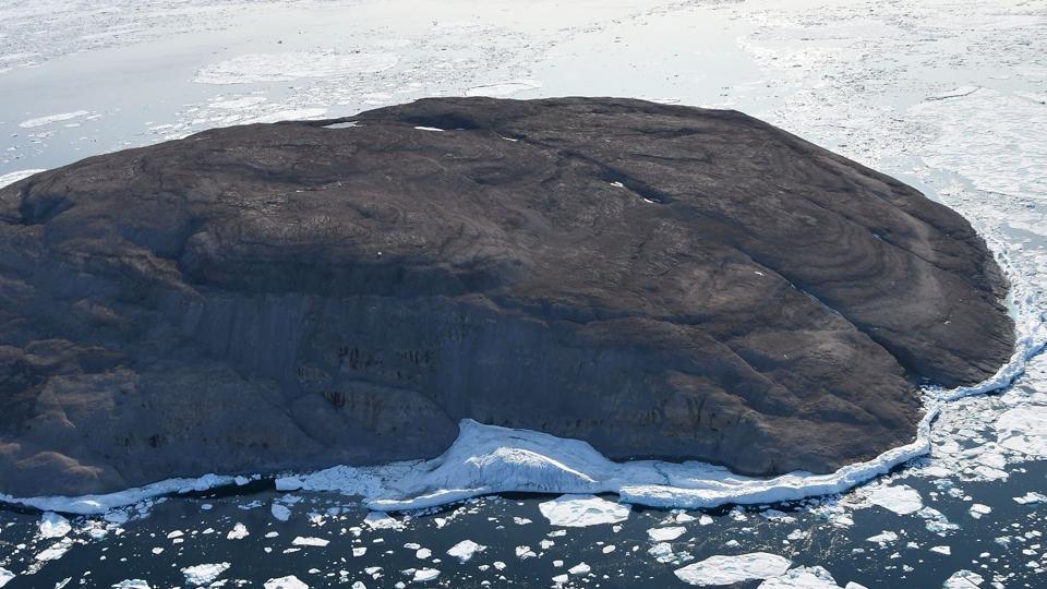 Hans Ø er en gold ø på omkring 1,3 kvadratkilometer. Den ligger mellem Canada og Grønland og har symbolsk betydning for parterne. Det er en af grundene til den langvarige strid. (Arkivfoto). <i>Canadian Hydrographic Service An/Ritzau Scanpix</i>