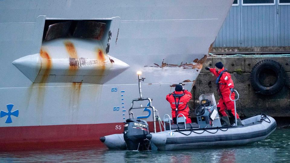 I december sidste år kolliderede det britiske skib "Scot Carrier" med det danske skib "Karin Høj". Torsdag har en 30-årig britisk styrmand erkendt sig skyldig i blandt andet uagtsomt manddrab under særligt skærpende omstændigheder. (Arkivfoto). <i>Johan Nilsson/Ritzau Scanpix</i>
