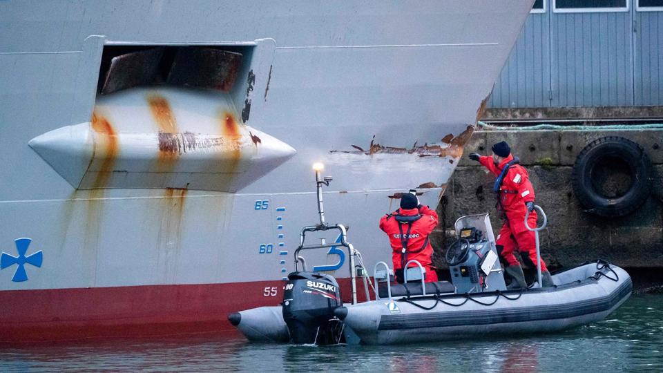 I december sidste år kolliderede det britiske skib "Scot Carrier" med det danske skib "Karin Høj". Torsdag har en 30-årig britisk styrmand erkendt sig skyldig i blandt andet uagtsomt manddrab under særligt skærpende omstændigheder. (Arkivfoto). <i>Johan Nilsson/Ritzau Scanpix</i>