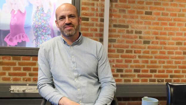 Sektionsleder hos Anlæg og Infrastruktur i Thisted Kommune, Tobias Geertsen. <i>Foto: Katrine Dige Houmøller</i>
