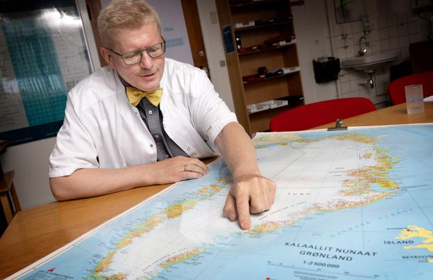 Her i det tyndt befolkede, østlige Grønland opdagede overlæge Stig Andersen, hvad der måske på sigt kan vise vej til bedre behandling af en udbredt hjertesygdom. <i>Foto: Lars Pauli</i>