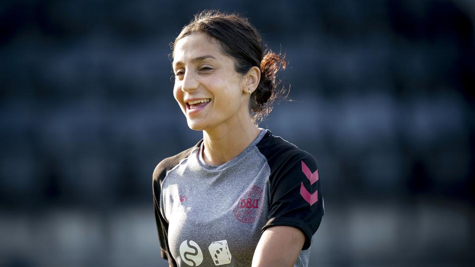 PLUS Fodboldkvinder rammer rolig tid efter succesår Angriberen Nadia Nadim er med i truppen til sommerens fodbold-EM. <i>Liselotte Sabroe/Ritzau Scanpix</i>