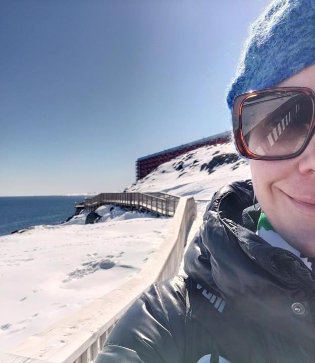 Nadja Albertsen er ph.d.-studerende ved Ilisimatusarfik/Grønlands Universitet og Aalborg Universitetshospital. Netop nu er hun i gang med sine undersøgelser i Grønland. <i>Privatfoto</i>