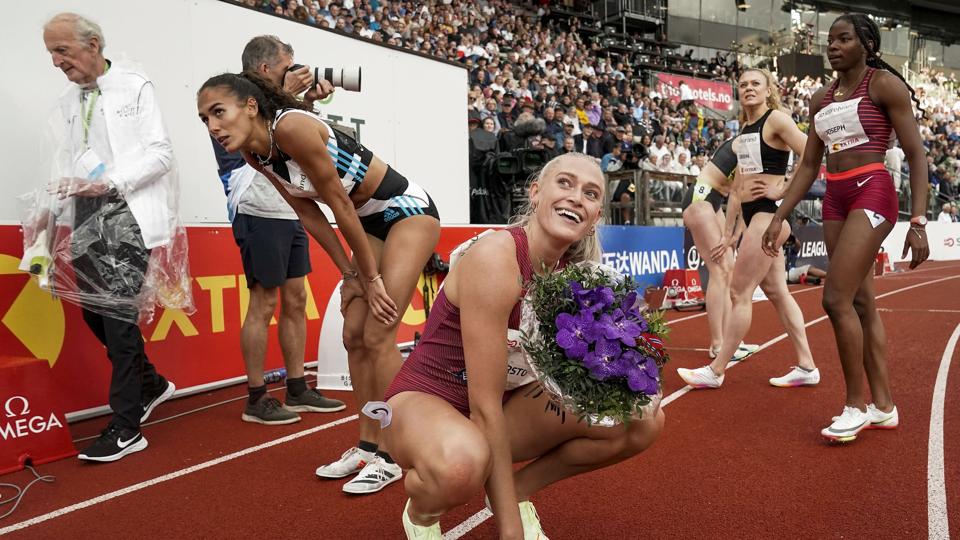 Ida Karstoft har tre gange i 2022 sat ny dansk rekord på 200 meter udendørs. <i>Stian Lysberg Solum/Ritzau Scanpix</i>