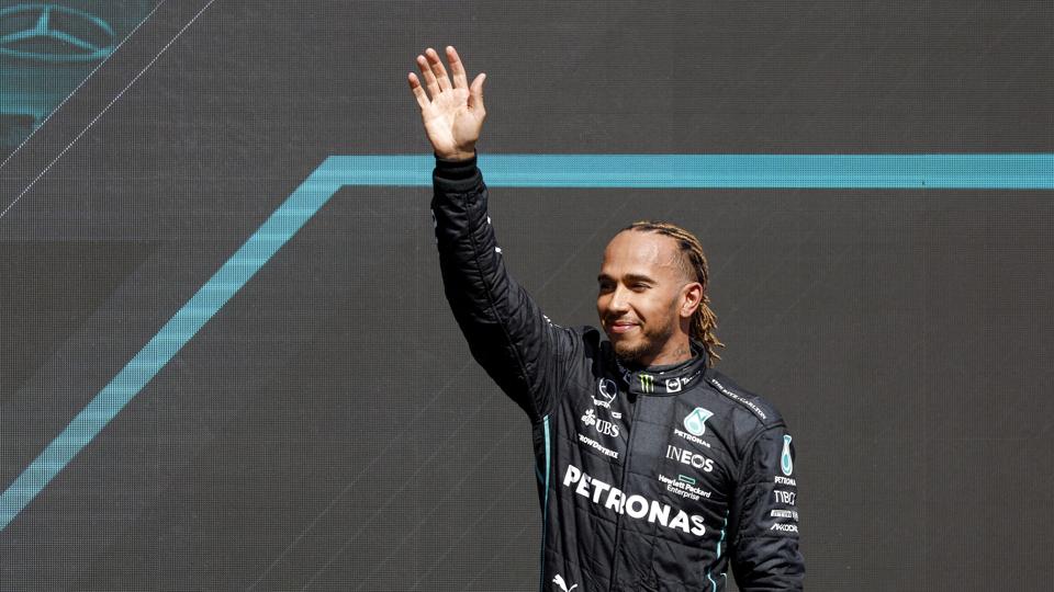 Lewis Hamilton endte på en tredjeplads ved søndagens Formel 1-grandprix på Circuit Gilles-Villeneuve i canadiske Montreal. En placering, han var overvældet over efter sidste uges ræs, hvorefter han bøvlede med rygsmerter. (Arkivfoto). <i>Hoch Zwei/Ritzau Scanpix</i>