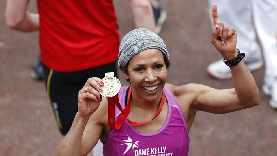Kelly Holmes under et maratonløb for nogle år siden. (Arkivfoto). <i>Paul Childs/Reuters</i>