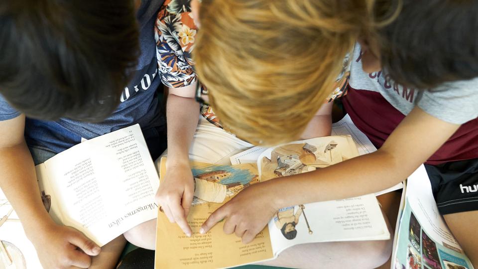 Fire organisationer vil indføre obligatoriske madordninger i den danske folkeskole. Forældreorganisation Skole og Forældre mener, at indeklimaet bør forbedres, inden man ruller en landsdækkende ordning ud med obligatorisk skolemad. (Genrefoto). <i>Signe Goldmann/Ritzau Scanpix</i>