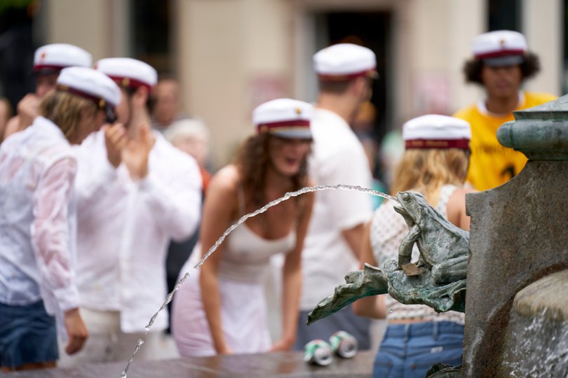 3. g'erne, der afslutter deres uddannelse i disse dage, har gået i skole en stor del af tiden under lockdown. <i>Foto: Signe Goldmann/Ritzau Scanpix</i>