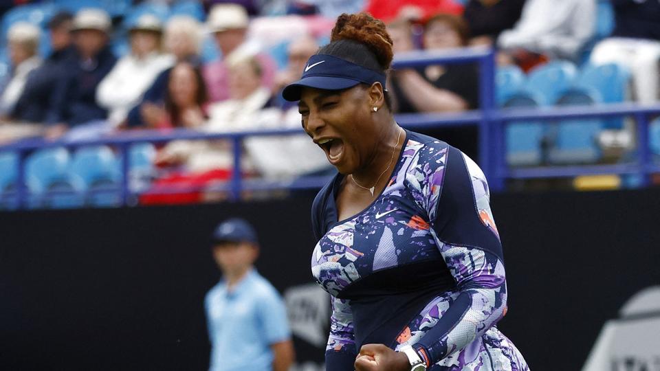 Serena Williams fik tirsdag comeback er 12 måneders fravær fra konkurrencetennis. <i>Andrew Boyers/Ritzau Scanpix</i>