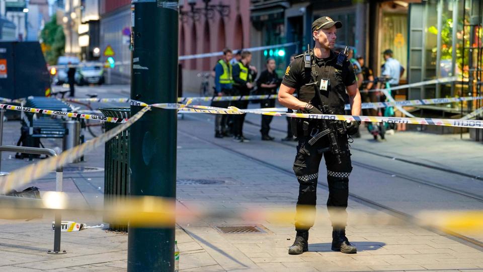 Politiet efterforsker drab i Oslo som terror. <i>Javad Parsa/Ritzau Scanpix</i>