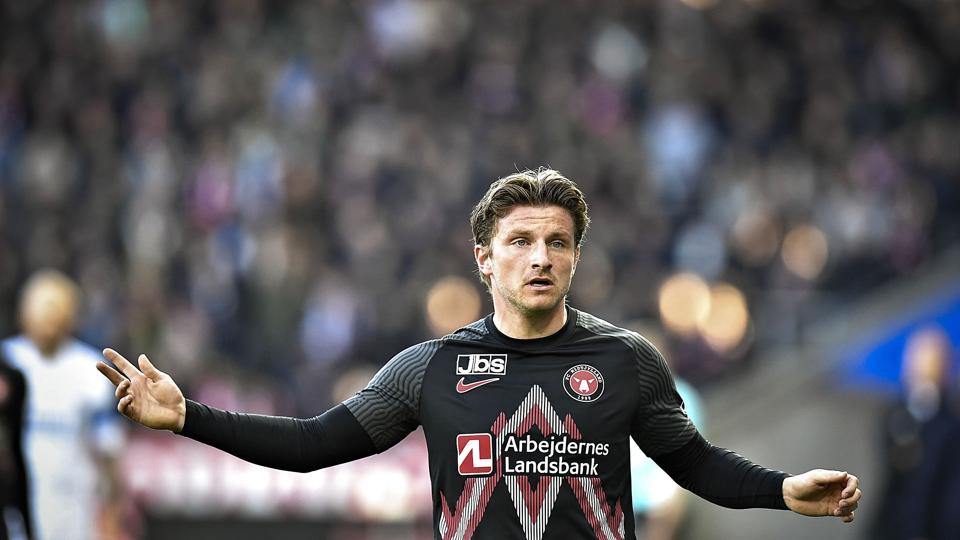 Anders Dreyer spillede i foråret i FC Midtjylland, da Fifa åbnede en mulighed for, at spillere ansat i russiske og ukrainske klubber kunne suspendere deres kontrakter. Dreyer er formelt ansat af Rubin Kazan. (Arkivfoto). <i>Ernst Van Norde/Ritzau Scanpix</i>