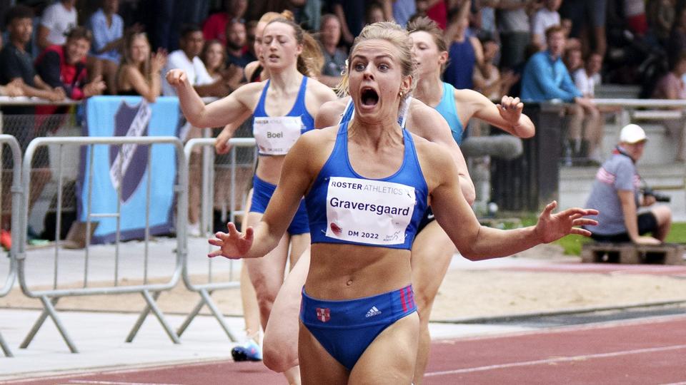 Mette Graversgaard vandt lørdag DM-guld i 100 meter hæk. Samtidig klarede hun kravet til VM i Oregon. <i>Henning Bagger/Ritzau Scanpix</i>