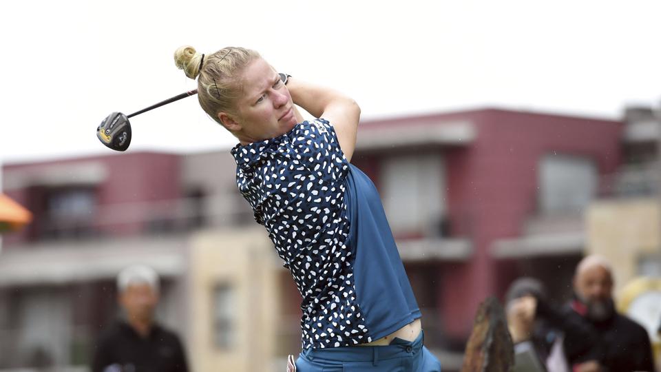 Nicole Broch Estrup lavede fem birdies på lørdagens anden runde i Czech Ladies Open. <i>Katerina Sulova/Ritzau Scanpix</i>