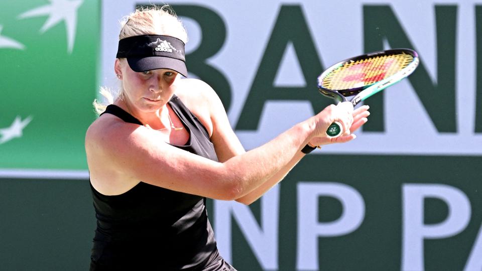 Clara Tauson - her ved Indian Wells tidligere på året - skal møde japaner mandag eftermiddag i Wimbledon. (Arkivfoto). <i>Jayne Kamin-Oncea/Ritzau Scanpix</i>