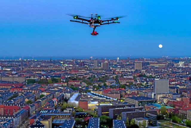 Fjernvarmenettet i Hurup og Heltborg skal i denne uge termograferes fra luften af en drone. Privatfoto
