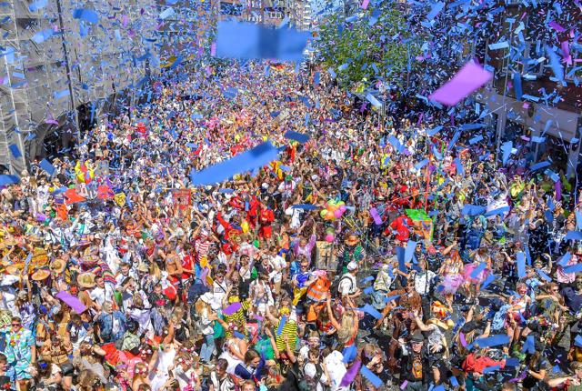 Sådan så det ud, sidst Aalborg karneval blev afholdt under normale, festlige omstændigheder. Billedet er fra paraden i 2019.