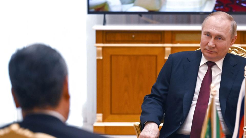 Ruslands præsident, Vladimir Putin, var onsdag til regionalt topmøde i Turkmenistans hovedstad, Asjkhabad. <i>Dmitry Azarov/Ritzau Scanpix</i>