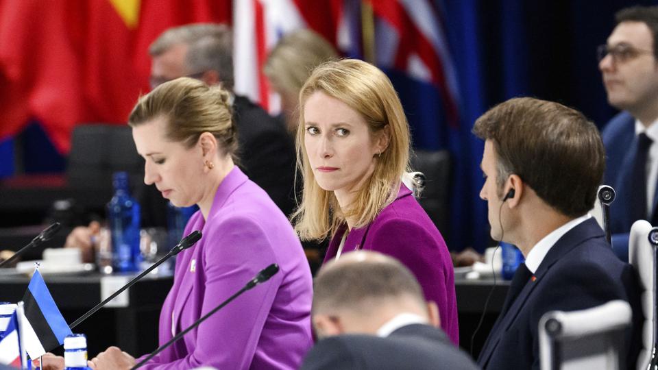 Estlands premierminister Kaja Kallas har advaret om, at Estland risikerer blive udslettet, hvis ikke Nato formår at stoppe Rusland på grænsen i tilfælde af et angreb. Hun er beroliget, efter Nato har besluttet at opstille en hurtig udrykningsstyrke på 300.000 soldater. <i>Bernd Von Jutrczenka/Ritzau Scanpix</i>