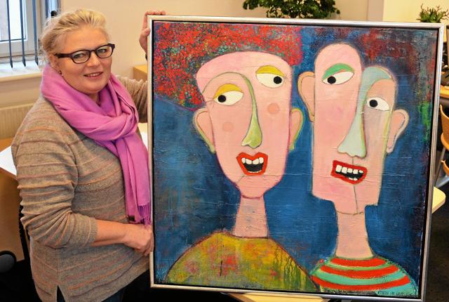 Kathrine van Godt Kjærsgaard give gode råd om at male farverige værker. Arkivfoto