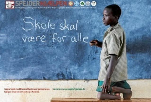 Skoler i Rwanda skal have hjælp fra danske spejdere til at forbedre forholdene for handicappede skolebørn. Privatfoto