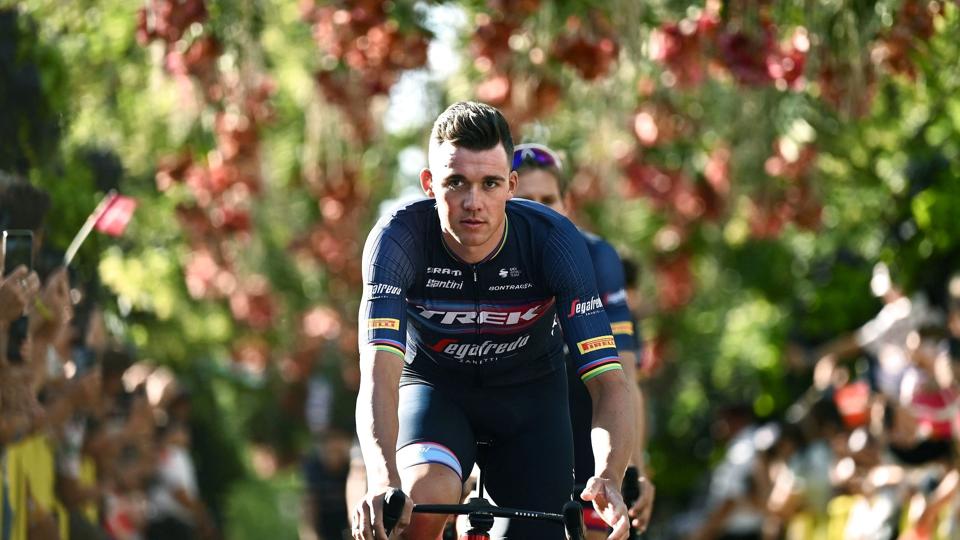Mads Pedersen under holdpræsentationen til Tour de France, som foregik i Tivoli i sidste uge. <i>Marco Bertorello/Ritzau Scanpix</i>