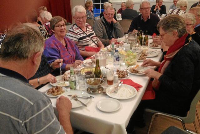 Seniorerne spiste aftensmad på Skovsgård Hotel i Brovst. 

Privatfoto
