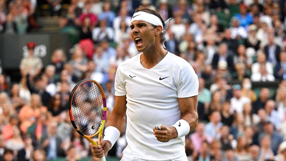 Rafael Nadal levnede ikke Botic van de Zandschulp mange chancer i fjerde runde ved Wimbledon. <i>Glyn Kirk/Ritzau Scanpix</i>