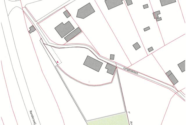 Det nye boligområde får indkørsel fra Søhøjvej. Tegning: Mariagerfjord kommune.
