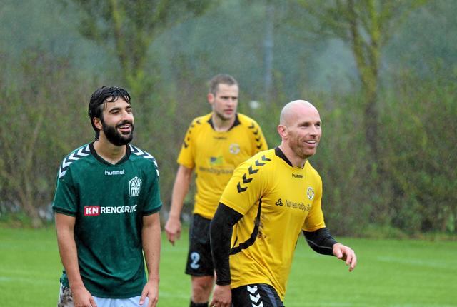 Ehab i den grønne trøje var en af målscorerne fra Jetsmark IF. Foto: Flemming Dahl Jensen <i>Flemming Dahl Jensen</i>