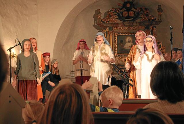 Børnene opførte kirkemusical.Foto: Slava Dzhukhil