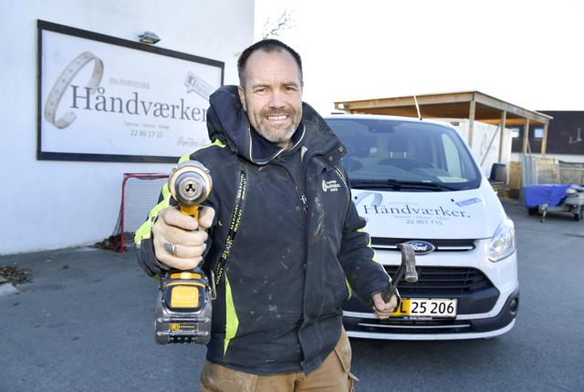 Tømrermester Michael Wilster er flyttet i nye lokaler, Søndergade 127 i Frederikshavn. Foto: Bente Poder