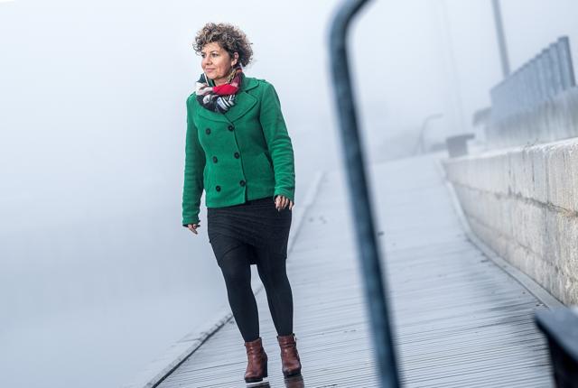 Sofie Ellegaard elsker gåture langs havnefronten og særligt det rå udtryk ved Cable Park - også når tågen har lagt sig over fjorden.