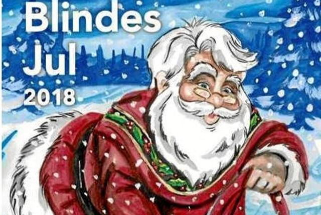 Så er Blindes Jul 2018 på gaden ... Tegning: Forsiden på Blindes Jul.