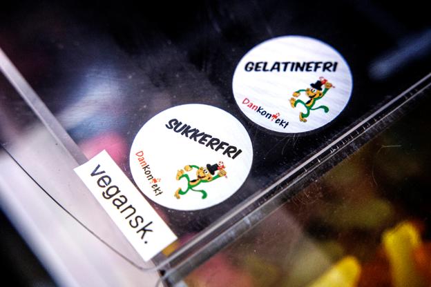 Der bliver også god mulighed for at vælge slik uden sukker og gelatine. <i>Foto: Torben Hansen</i>