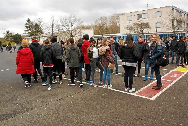 Valgholdet International dimension på Skørping Skole har været i Frankrig. Foto: Privat